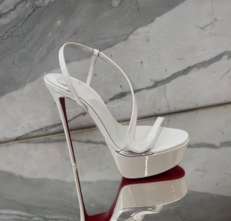 Casual Sandal Leather - Metallic leren platform stiletto sandalen sexy