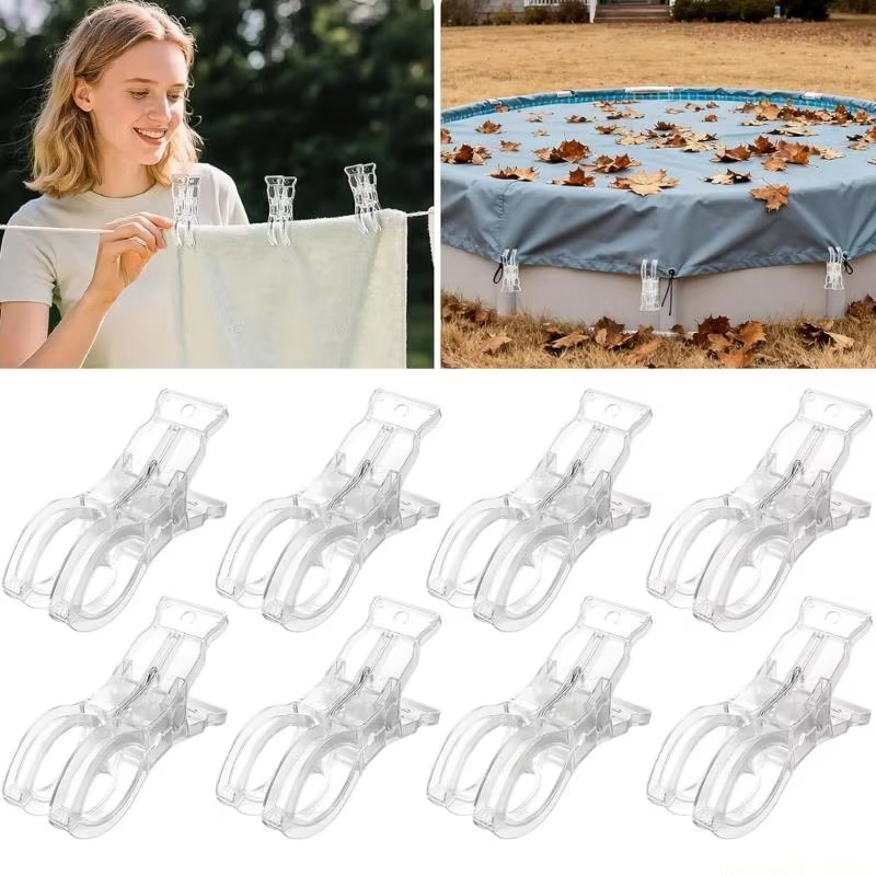 Beach Towel Large - 10 stuks doorzichtige grote wasknijpers strandhanddoekclips