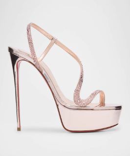 Metallic leren platform stilet - Casual Sandal Leather recensie en prijs